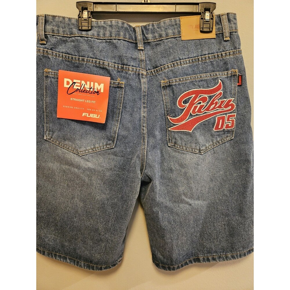 Fubu 05 The Collection Denim Short Mens Jorts Straight Leg Vintage Y2K Size 36